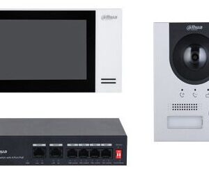 Kit VDP IP con VTH bianco, a incasso