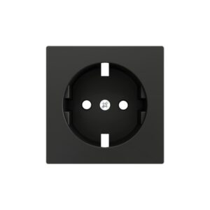 ZS55. Placca per presa Schuko con viti 55x55 mm - Antracite