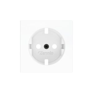 ZS55. Placca per presa Schuko con viti 55x55 mm - Bianco opa