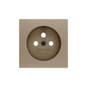 ZS55. Placca per presa francese con viti 55x55 mm - Champagn