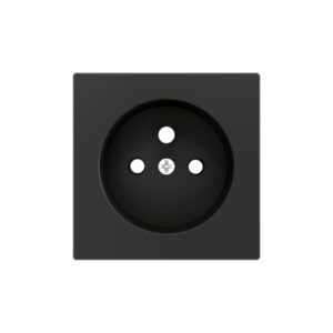 ZS55. Placca per presa francese con viti 55x55 mm - Antracit