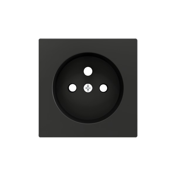 ZS55. Placca per presa francese con viti 55x55 mm - Antracit