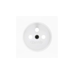ZS55. Placca per presa francese con viti 55x55 mm - Bianco o