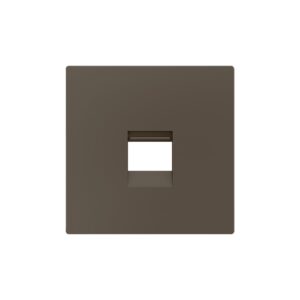 ZS55. Placca per connettore RJ45 55x55 mm - 1 inserto - Moka