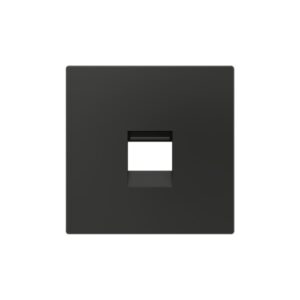 ZS55. Placca per connettore RJ45 55x55 mm - 1 inserto - Antr