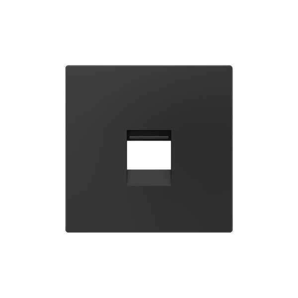 ZS55. Placca per connettore RJ45 55x55 mm - 1 inserto - Antr