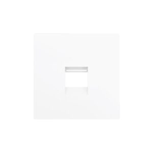 ZS55. Placca per connettore RJ45 55x55 mm - 1 inserto - Bian