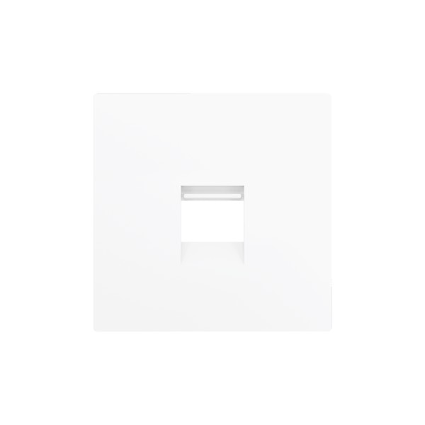 ZS55. Placca per connettore RJ45 55x55 mm - 1 inserto - Bian