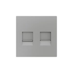 ZS55. Placca per connettore RJ45 55x55 mm - 2 inserti - Arge