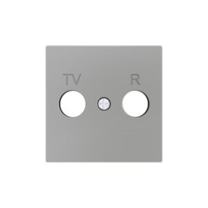 ZS55. Placca copri-inserto TV/R 55x55 mm - Argento