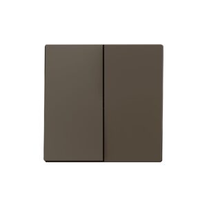 ZS55. Tasto doppio per meccanismo 55x55 mm - Moka