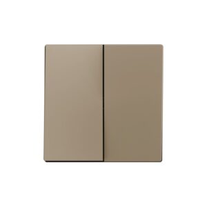 ZS55. Tasto doppio per meccanismo 55x55 mm - Champagne