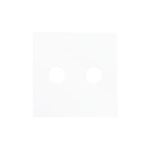 ZS55. Placca per inserto audio RCA 55x55 mm - Bianco opaco