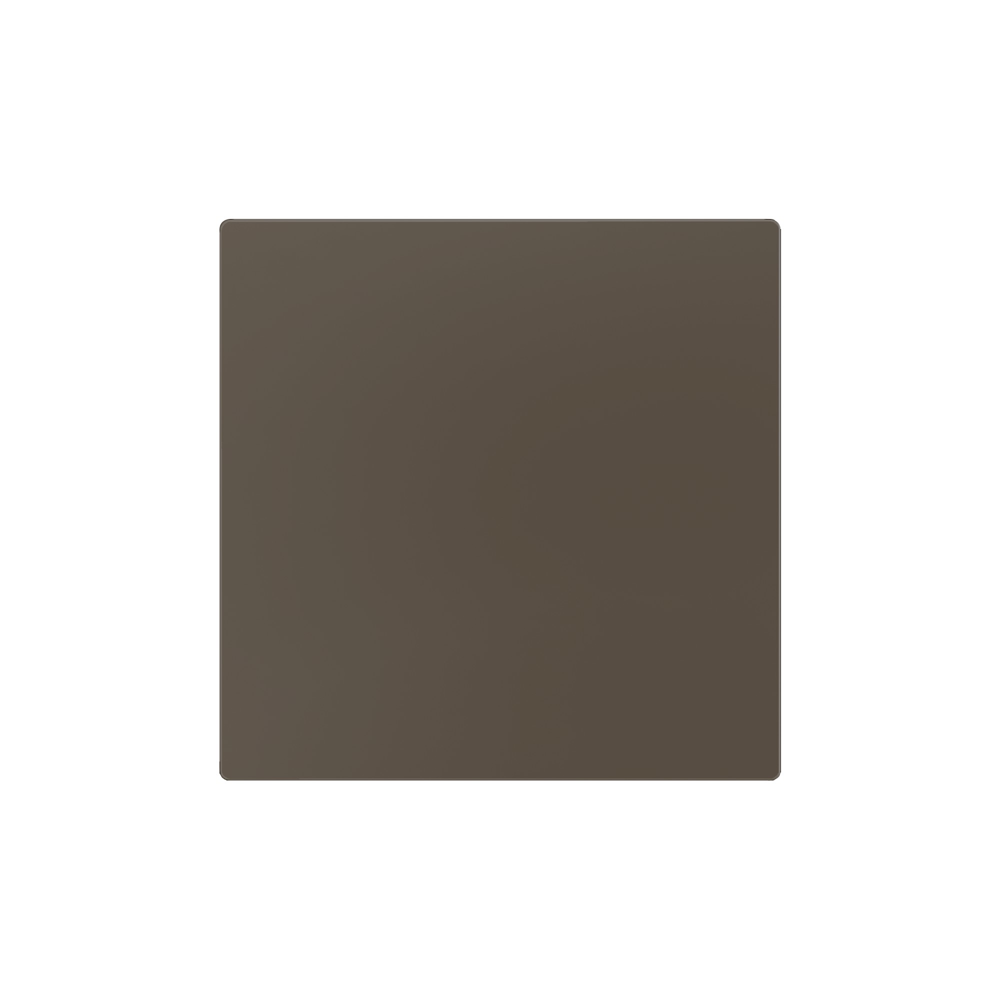 ZS55. Placca cieca 55x55 mm - Moka. Necessaria piastra metal