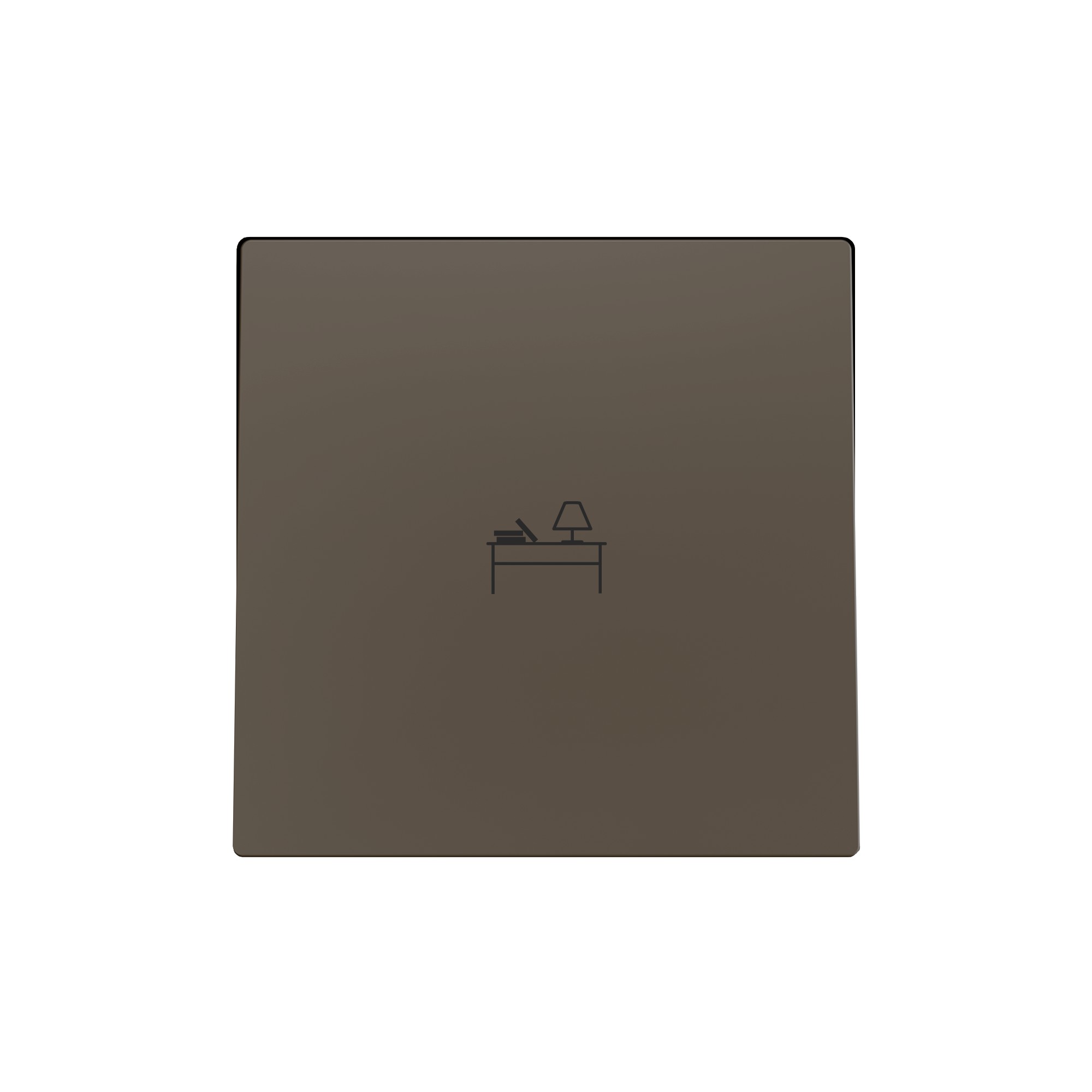 ZS55. Tasto singolo per meccanismo 55x55 mm - Moka - Persona