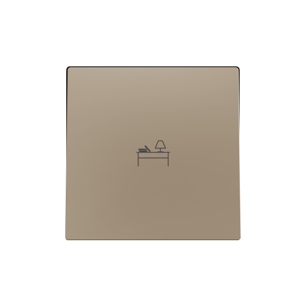 ZS55. Tasto singolo per meccanismo 55x55 mm - Champagne - Pe