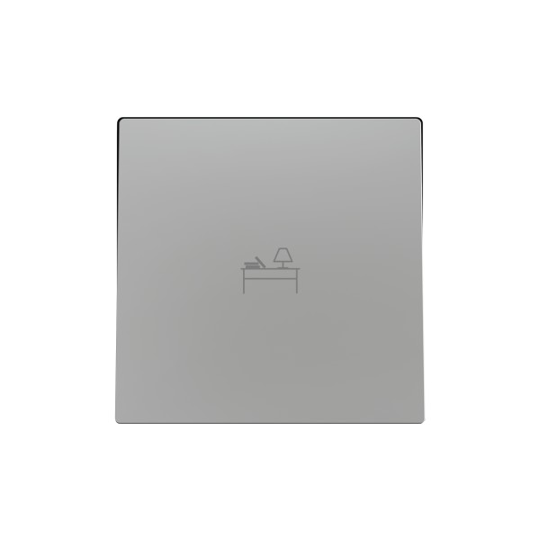 ZS55. Tasto singolo per meccanismo 55x55 mm - Argento - Pers