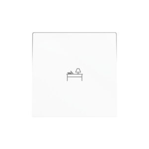 ZS55. Tasto singolo per meccanismo 55x55 mm - Bianco opaco -