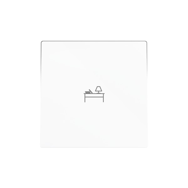 ZS55. Tasto singolo per meccanismo 55x55 mm - Bianco opaco -