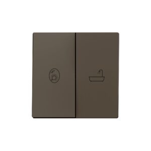 ZS55. Tasto doppio per meccanismo 55x55 mm - Moka - Personal
