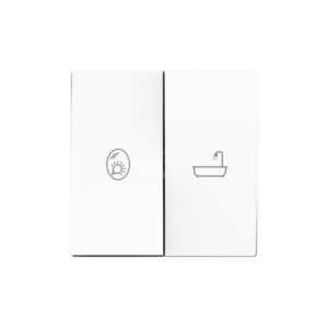 ZS55. Tasto doppio per meccanismo 55x55 mm - Bianco opaco -