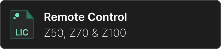 Licenza di controllo remoto per Z50- Z70- Z100 - Licenza vir