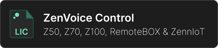 ZenVoice. Licenza per controllo vocale per Z50- Z70- Z100-