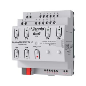 HeatingBOX 230V 6X v2. Attuatore di riscaldamento con 6 usci