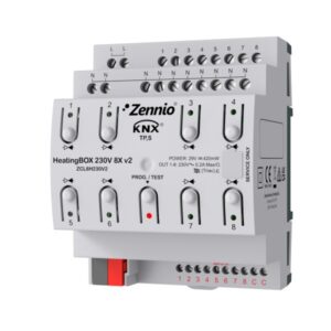 HeatingBOX 230V 8X v2. Attuatore di riscaldamento con 8 usci