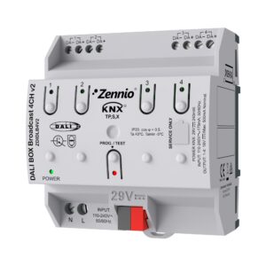 DALI BOX Broadcast 4CH v2. Interfaccia KNX-DALI broadcast pe