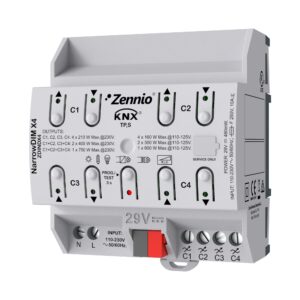 NarrowDIM X4. Attuatore dimmer universale. 4 canali x 210 W.