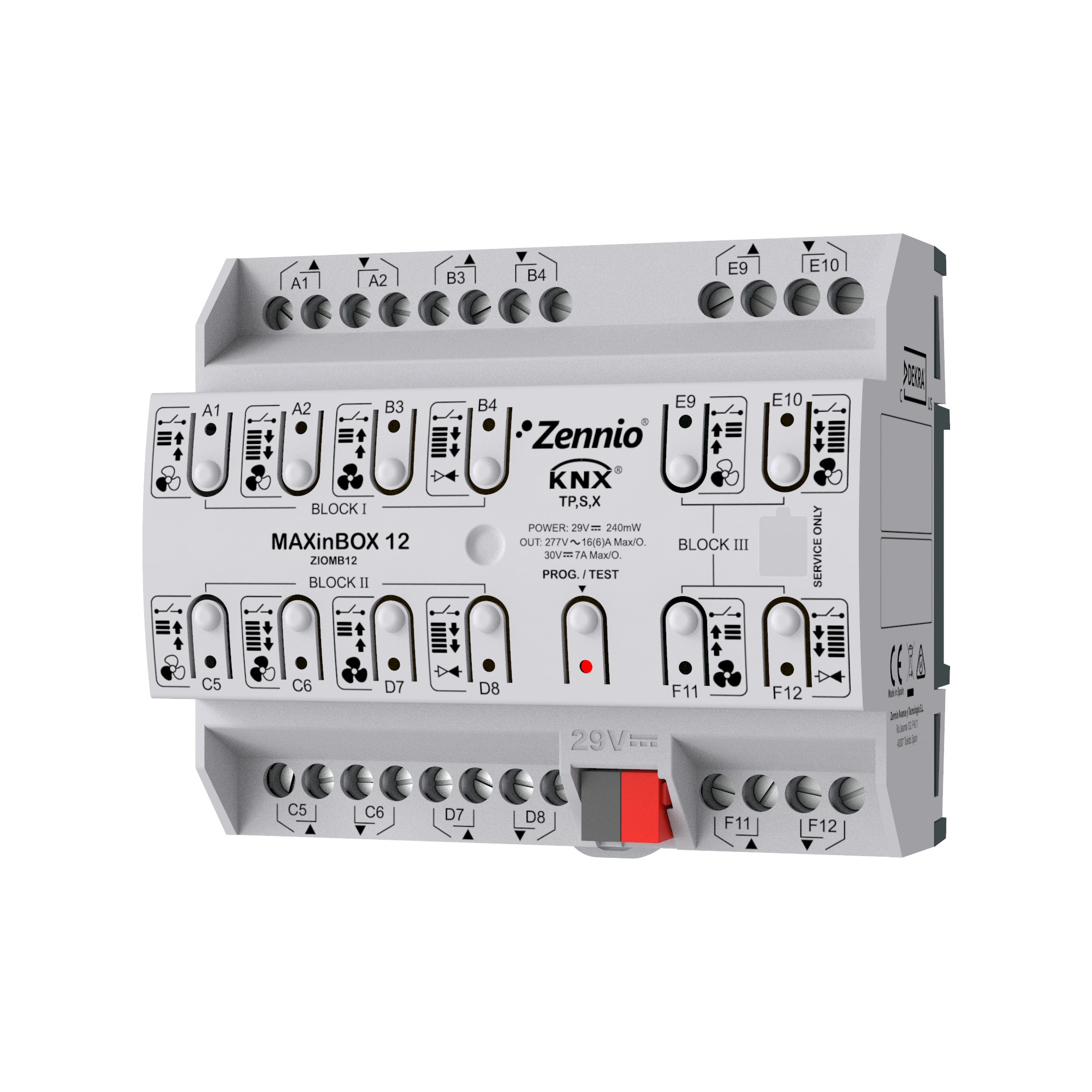 MAXinBOX 12. Attuatore multifunzione con KNX Secure - 12 usc