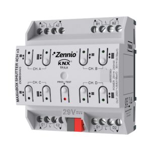MAXinBOX SHUTTER 4CH v3. Attuatore tapparelle 4 canali con K
