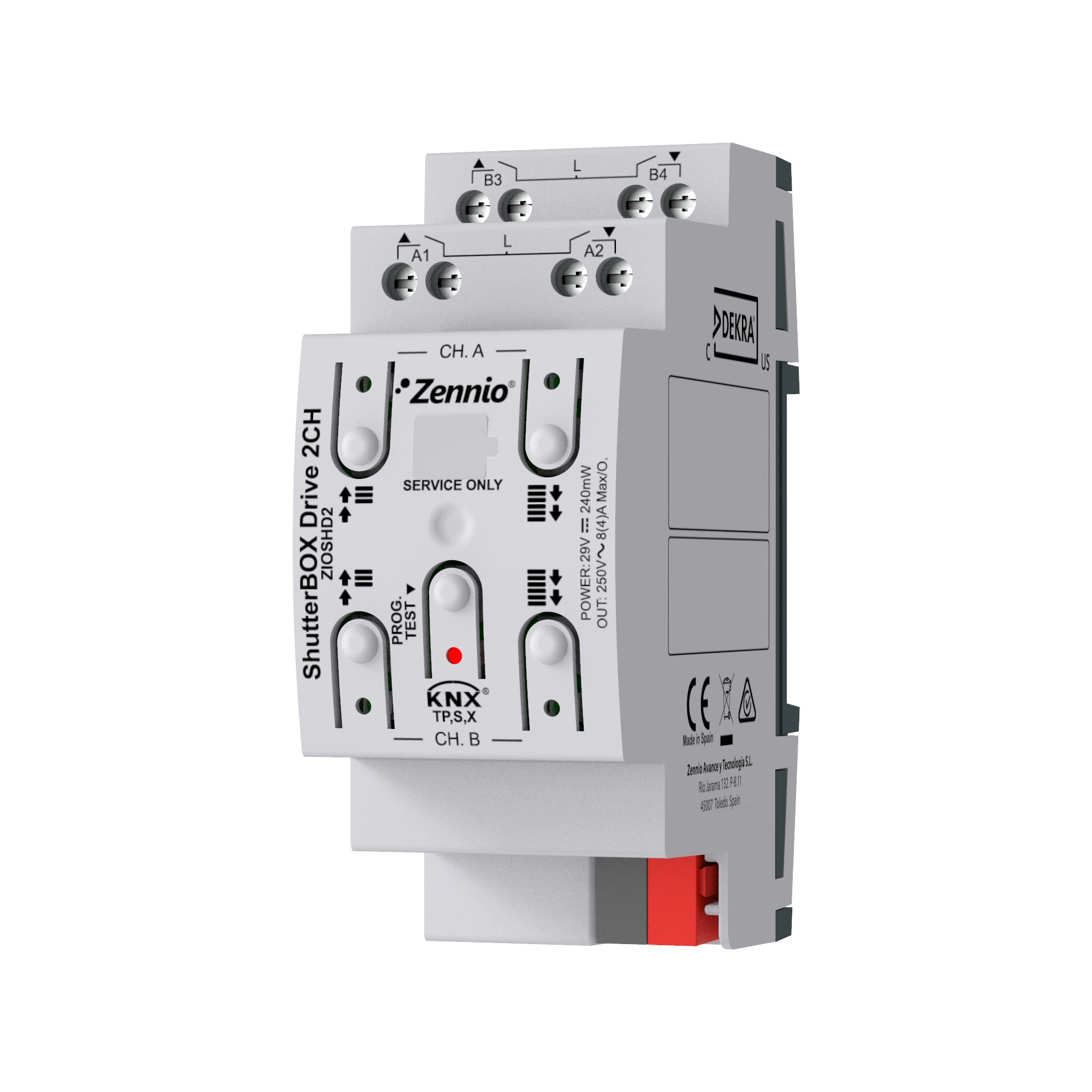 ShutterBOX Drive 2CH. Attuatore tapparelle 2 canali con rile