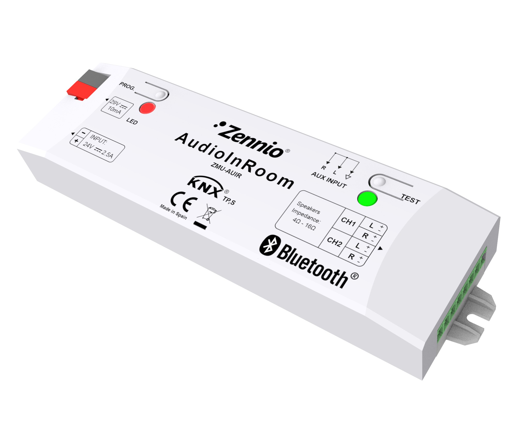 AudioInRoom. Controllore KNX per audio con Bluetooth e ingre