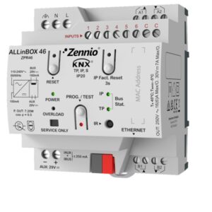 ALLinBOX 46. Dispositivo multifunzione con alimentatore KNX,