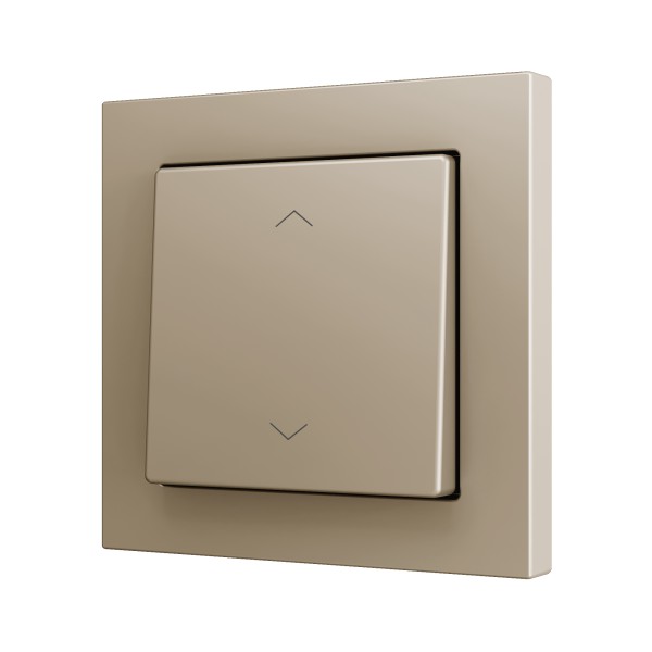 ZS55. Pulsante Soft semplice per 2 ingressi binari 55x55 mm