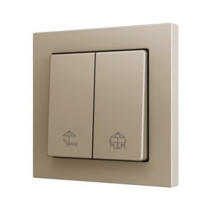 ZS55. Pulsante Soft doppio per 2 ingressi binari 55x55 mm -