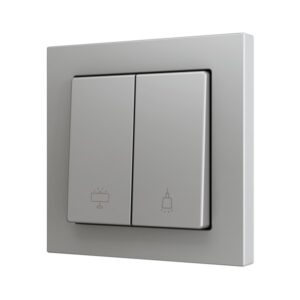 ZS55. Pulsante Soft doppio per 2 ingressi binari 55x55 mm -