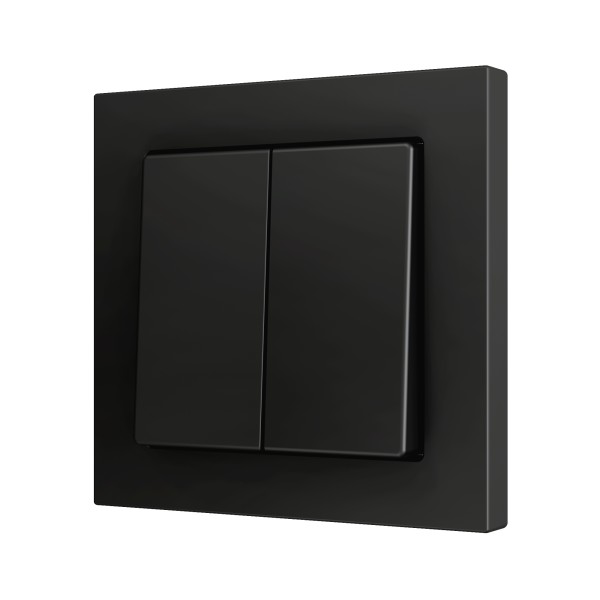 ZS55. Pulsante Soft doppio per 4 ingressi binari 55x55 mm -