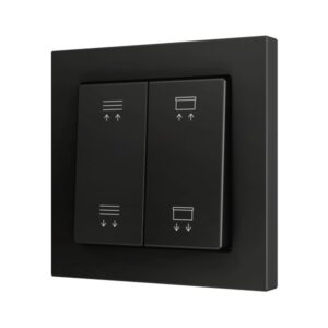 ZS55. Pulsante Soft doppio per 4 ingressi binari 55x55 mm -