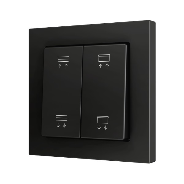 ZS55. Pulsante Soft doppio per 4 ingressi binari 55x55 mm -