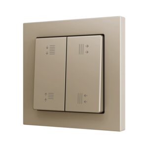 ZS55. Pulsante Soft doppio per 4 ingressi binari 55x55 mm -