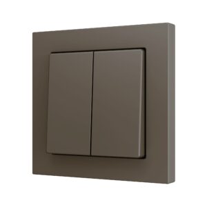 ZS55. Pulsante Soft doppio per 4 ingressi binari 55x55 mm -