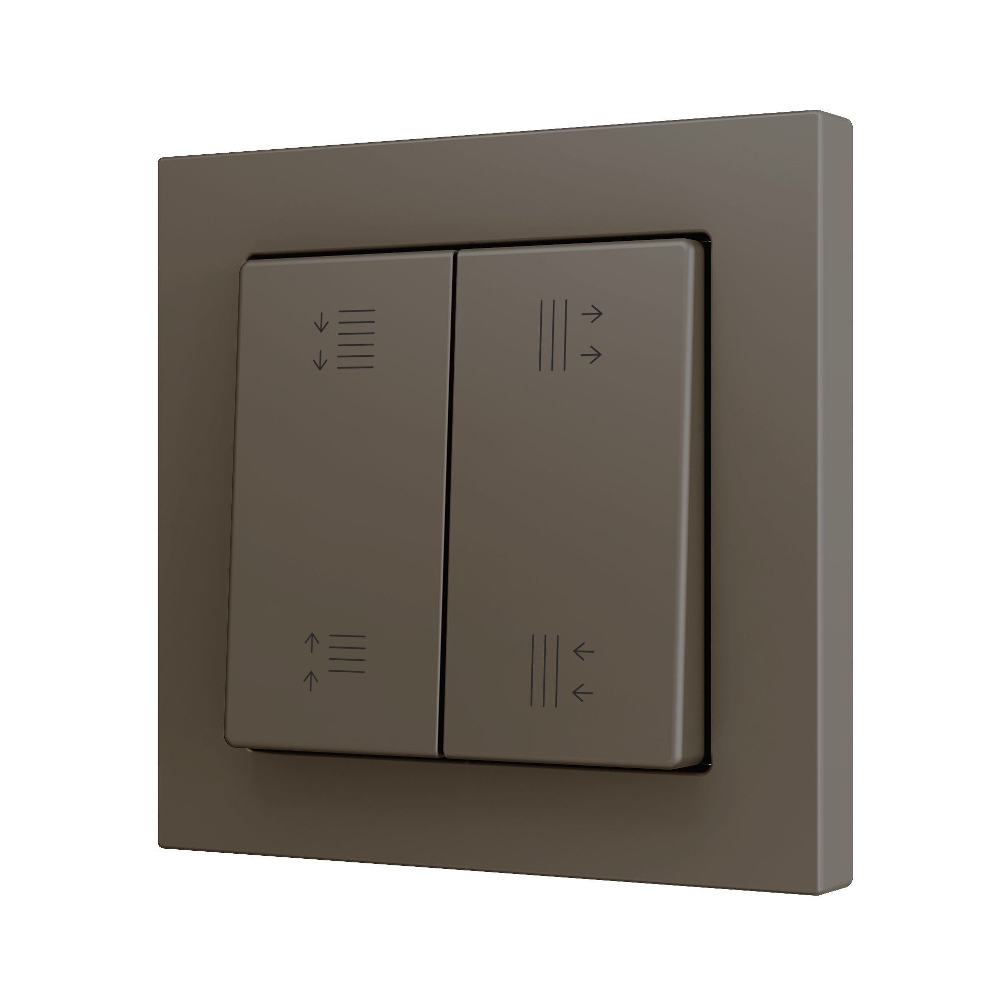 ZS55. Pulsante Soft doppio per 4 ingressi binari 55x55 mm -