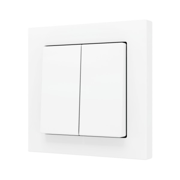 ZS55. Pulsante Soft doppio per 4 ingressi binari 55x55 mm -