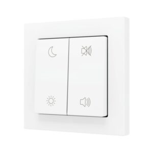 ZS55. Pulsante Soft doppio per 4 ingressi binari 55x55 mm -