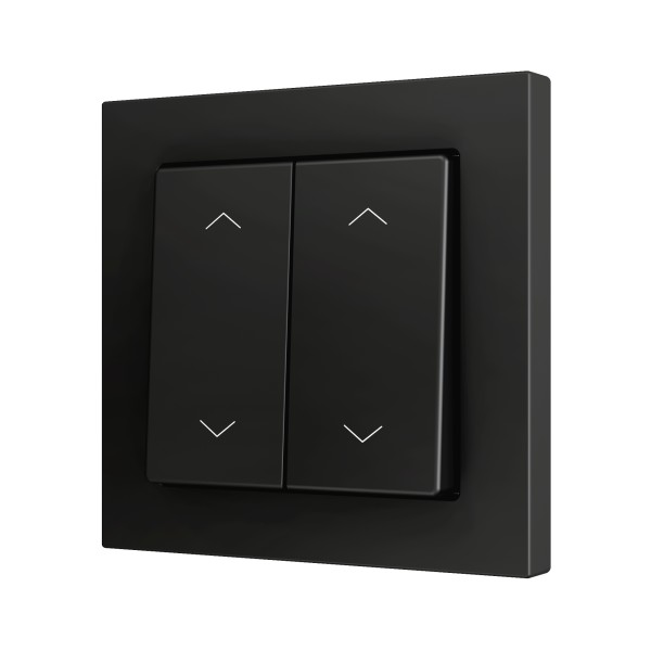 ZS55. Pulsante Soft doppio per 4 ingressi binari 55x55 mm -