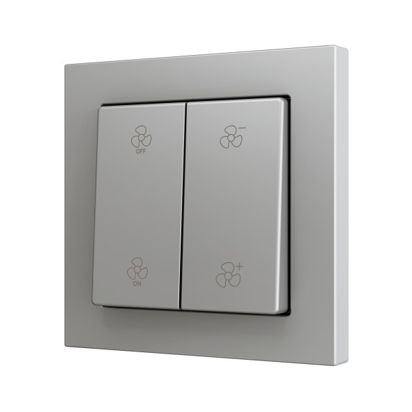 ZS55. Pulsante Soft doppio per 4 ingressi binari 55x55 mm -