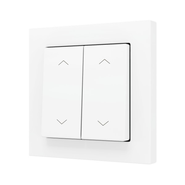 ZS55. Pulsante Soft doppio per 4 ingressi binari 55x55 mm -